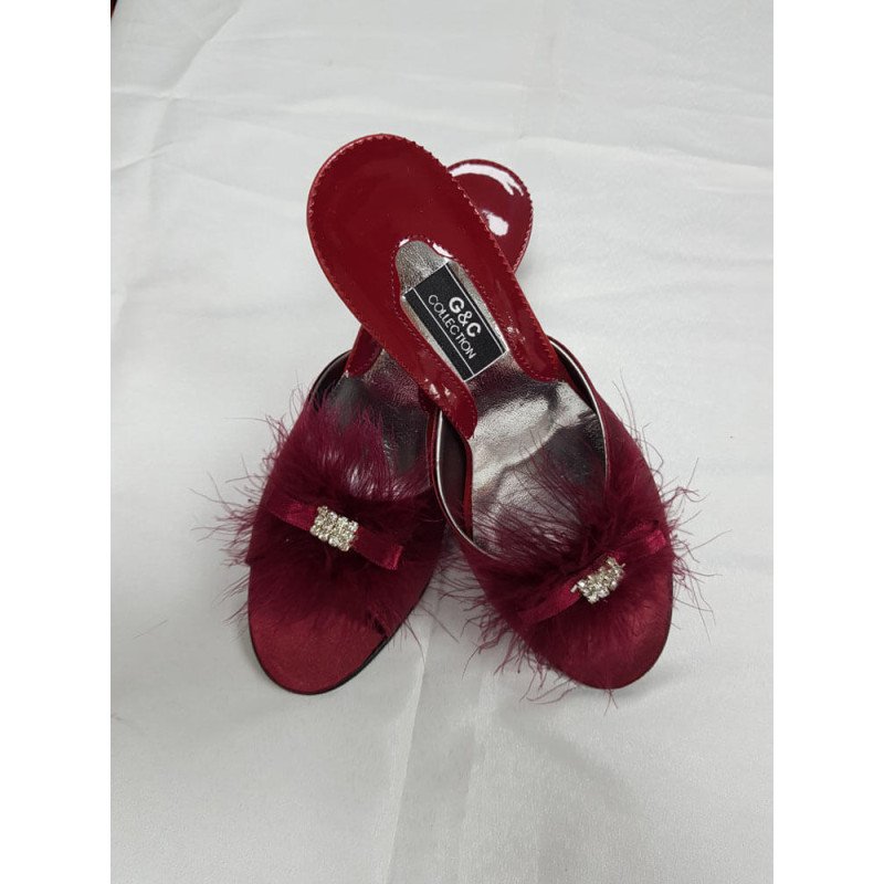 Taşlı Kaztüyü Taşlı Platform Bayan Terlik 215