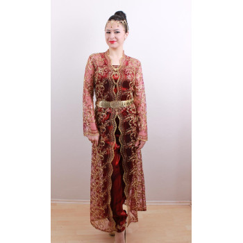 Tel Kırma Kaftan Şalvarlı Bindallı Kına Kıyafeti
