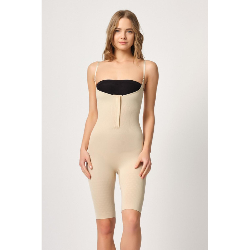 TEN MI Emay 2093 Ön Agraflı Göğsü Açık Paçalı Boy Korse