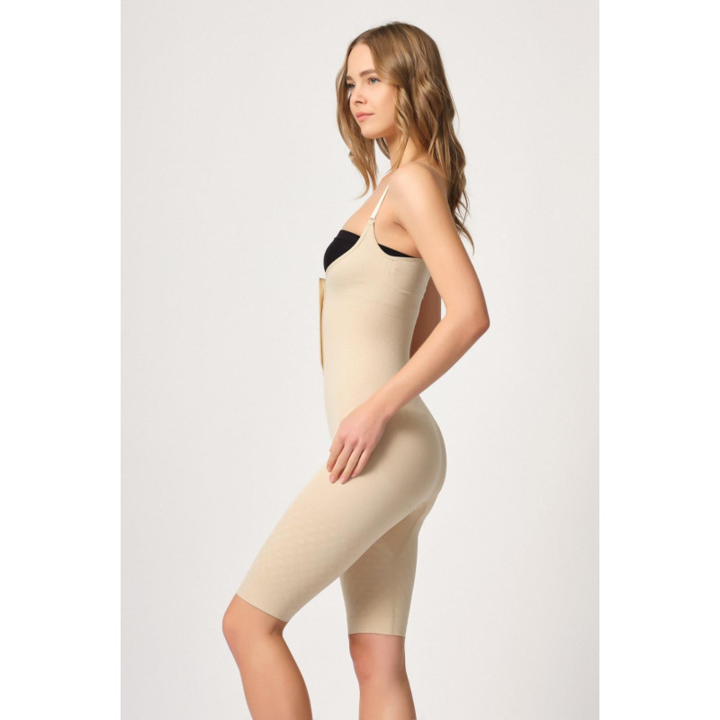 TEN MI Emay 2093 Ön Agraflı Göğsü Açık Paçalı Boy Korse