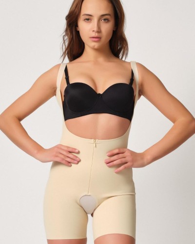 TEN MI Emay 2834 Göğsü Açık Ferumalı Tül Popo Boy Lazer Korse