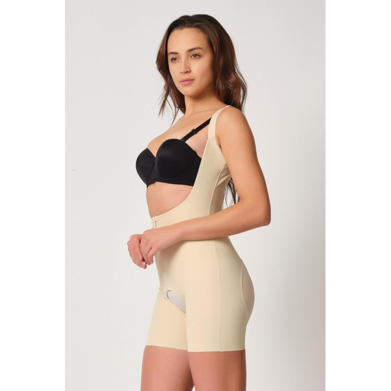 TEN MI Emay 2834 Göğsü Açık Ferumalı Tül Popo Boy Lazer Korse