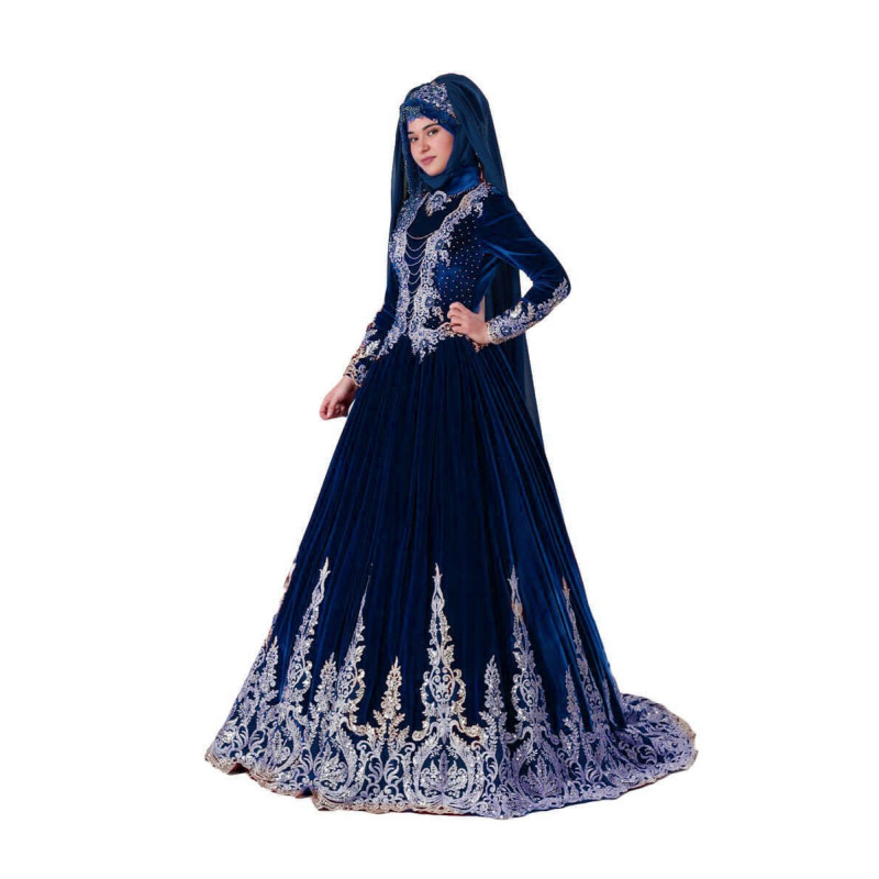 Tesettür Modeli Bindallı Kına Elbisesi Lavin