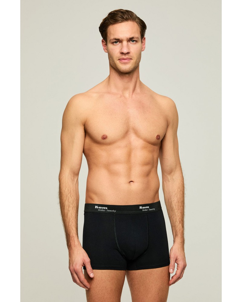 Kom Tight Pamuklu 3 lü Erkek Boxer - Siyah Kom Tight Pamuklu 3 lü Erkek Boxer - Siyah