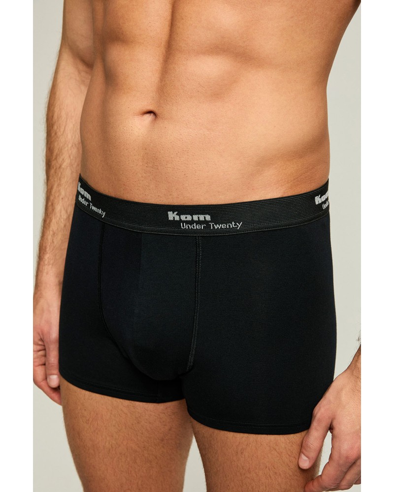 Kom Tight Pamuklu 3 lü Erkek Boxer - Siyah Kom Tight Pamuklu 3 lü Erkek Boxer - Siyah