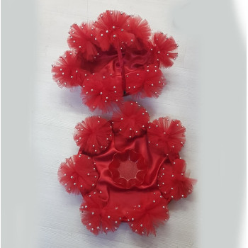 Tüllü Ponpon Kına Gecesi Tepsi ve Sepeti 2'li