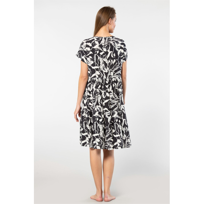 Türen Dokuma Klos Elbise 3602/Siyah