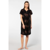 Türen Dokuma Patli Elbise 3399/Siyah