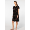 Türen Dokuma Patli Elbise 3399/Siyah