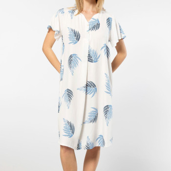 Türen Dokuma Patli Elbise 3399/Ekru