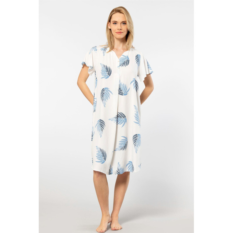 Türen Dokuma Patli Elbise 3399/Ekru