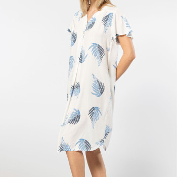 Türen Dokuma Patli Elbise 3399/Ekru