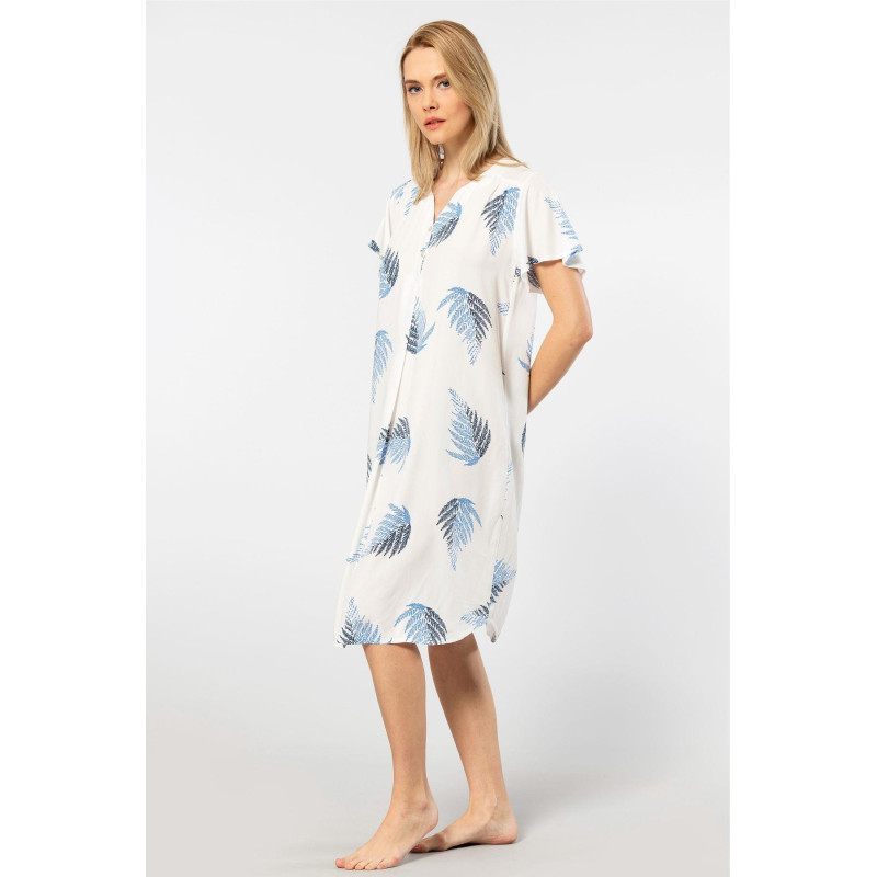 Türen Dokuma Patli Elbise 3399/Ekru