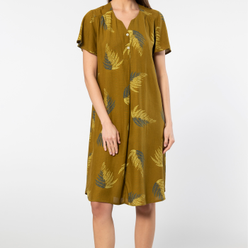 Türen Dokuma Patli Elbise 3399/Haki