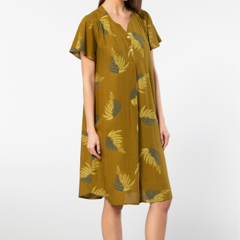 Türen Dokuma Patli Elbise 3399/Haki