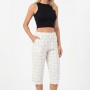 Türen Ekoseli Dokuma Tek Alt Kapri 3617/Ekru