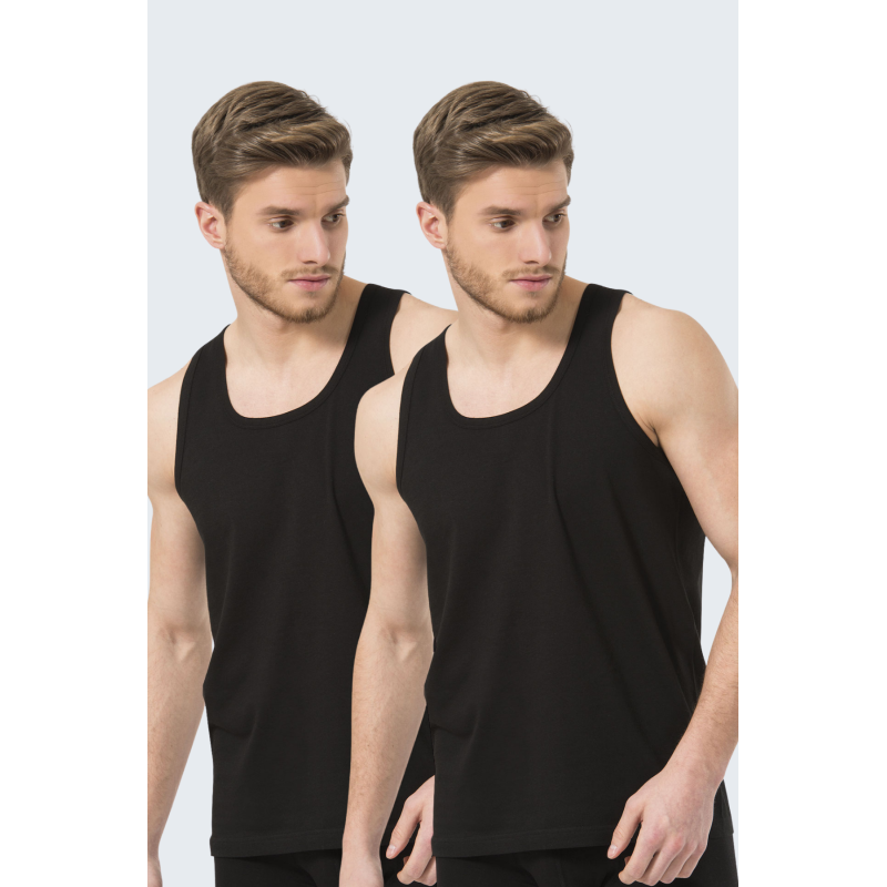 Türen Erkek Bantli Atlet (2'li Paket) 110/Siyah