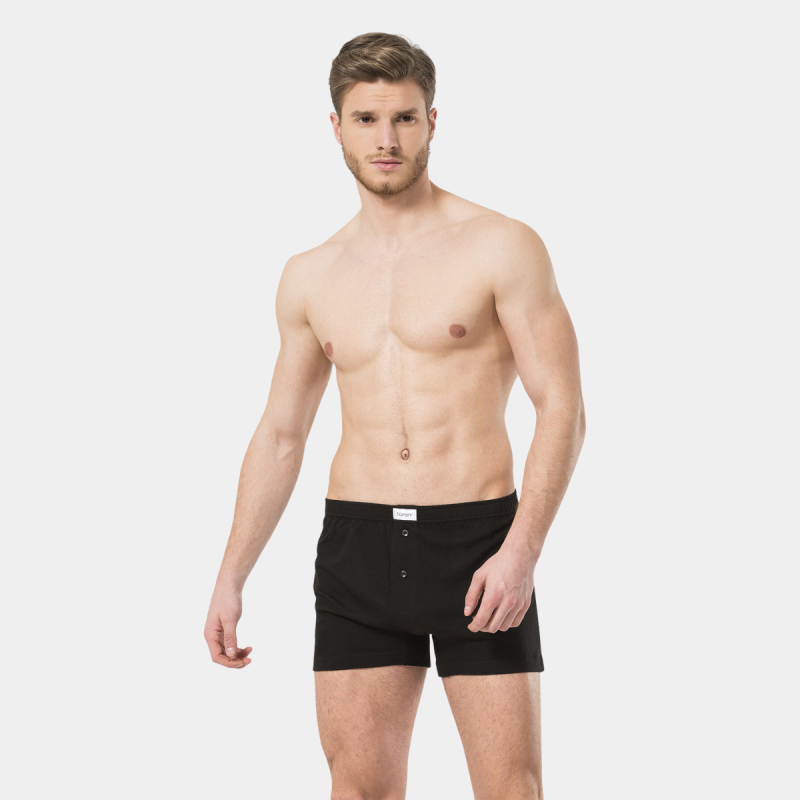 Türen Erkek Dügmeli Boxer 2'li Paket 186/Siyah