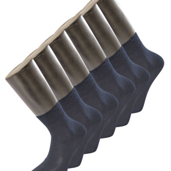 Türen Erkek Düz Yarım Soket Çorap 6'lı Paket 9102/Lacivert