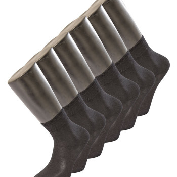Türen Erkek Düz Yarım Soket Çorap 6'lı Paket 9102/Siyah