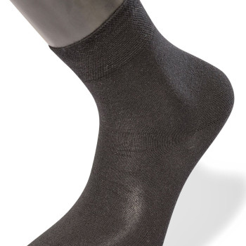 Türen Erkek Düz Yarım Soket Çorap 6'lı Paket 9102/Siyah