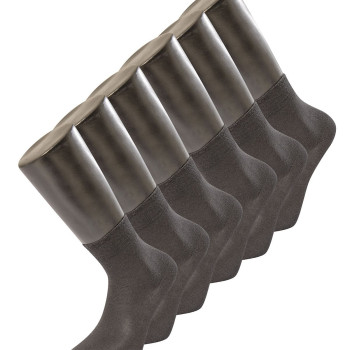 Türen Erkek Düz Yarım Soket Çorap 6'lı Paket 9102/Antrasit