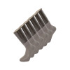 Türen Erkek Düz Yarım Soket Çorap 6'lı Paket 9102/Gri