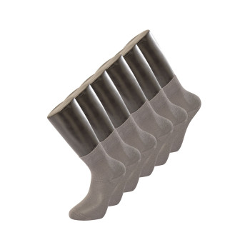 Türen Erkek Düz Yarım Soket Çorap 6'lı Paket 9102/Gri