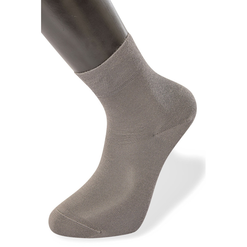 Türen Erkek Düz Yarım Soket Çorap 6'lı Paket 9102/Gri