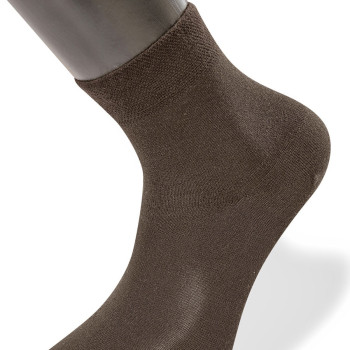 Türen Erkek Düz Yarım Soket Çorap 6'lı Paket 9102/Kahverengi