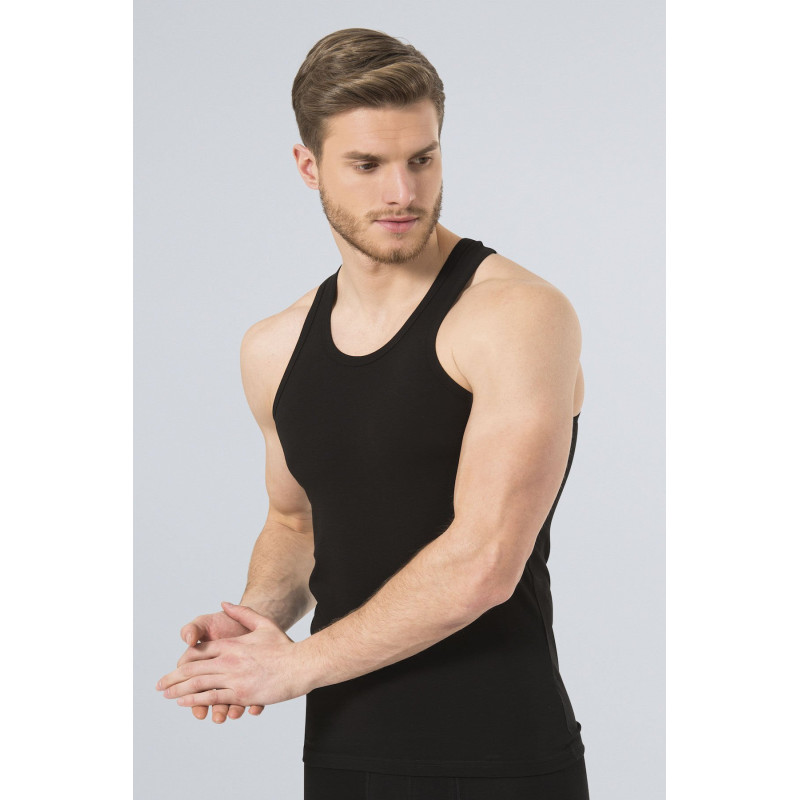 Türen Erkek Halter Yaka Likrali Spor Atlet 171/Siyah