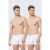 Türen Erkek Likrali Boxer 2'li Paket 126/Beyaz