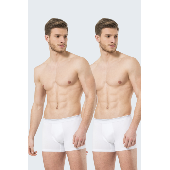 Türen Erkek Likrali Boxer 2'li Paket 126/Beyaz