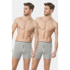 Türen Erkek Likrali Dügmeli Boxer 2'li Paket 135/Gri