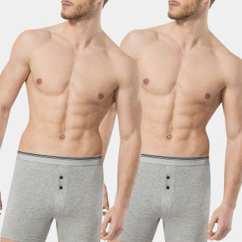 Türen Erkek Likrali Dügmeli Boxer 2'li Paket 135/Gri