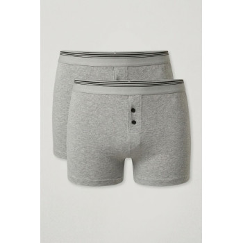 Türen Erkek Likrali Dügmeli Boxer 2'li Paket 135/Gri