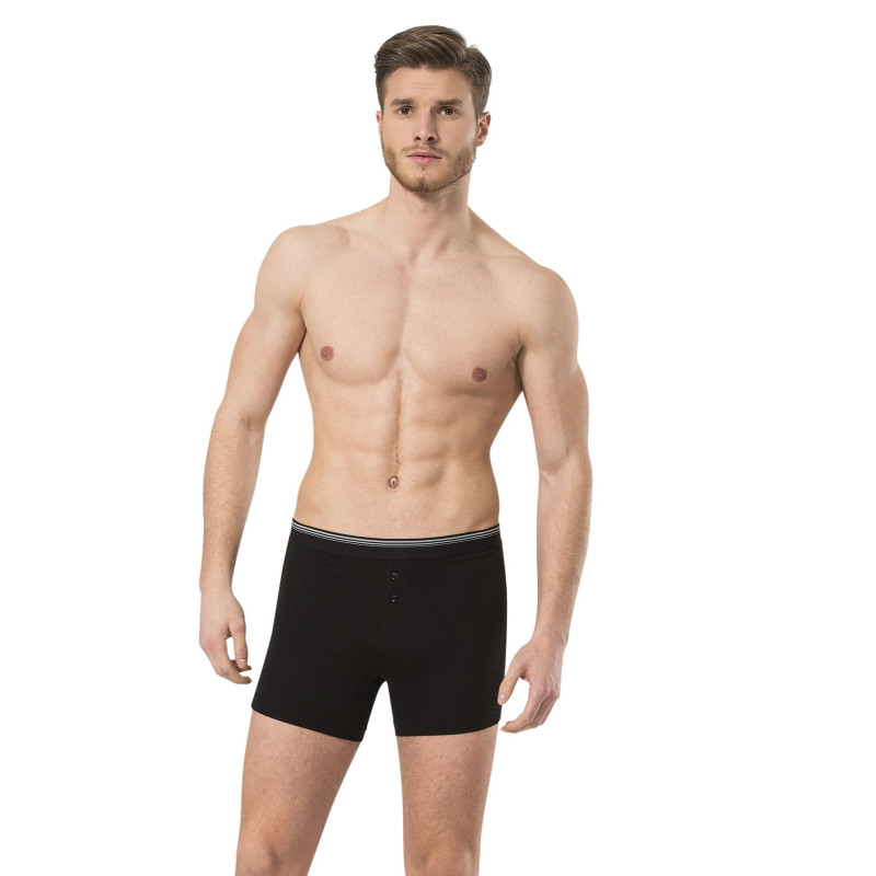 Türen Erkek Likrali Dügmeli Boxer 2'li Paket 135/Siyah