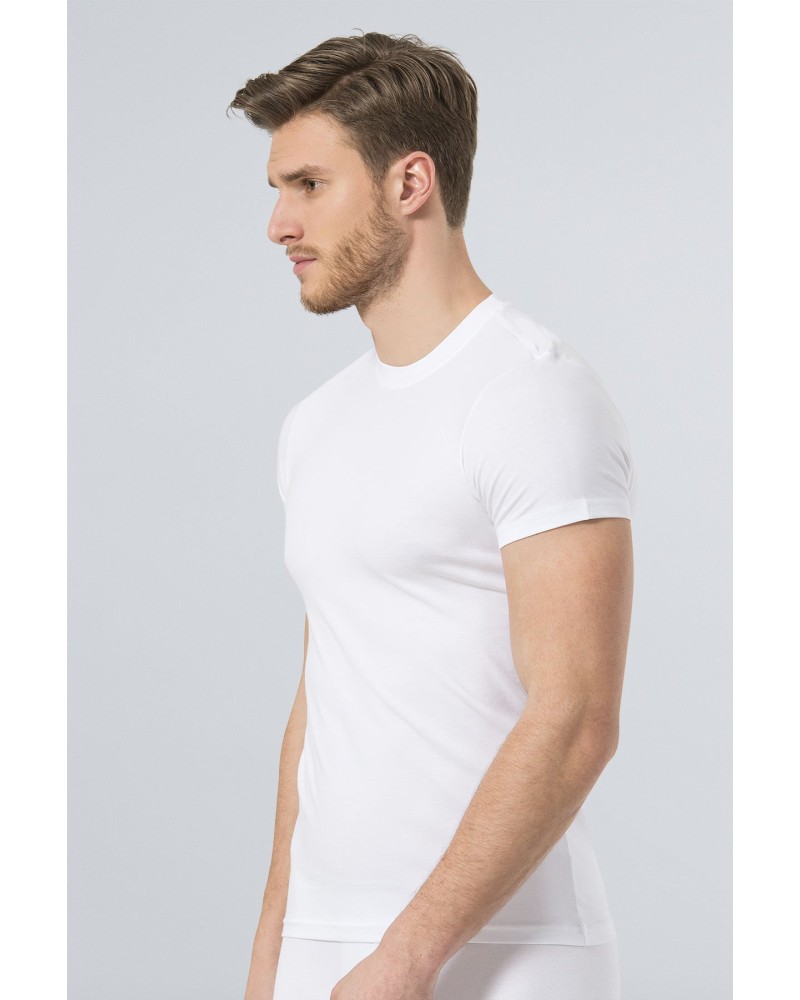 Türen Erkek Likrali T-Shirt 164/Beyaz