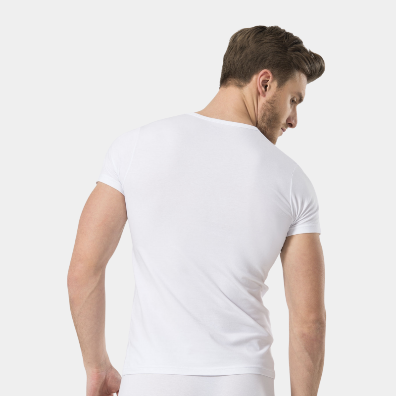 Türen Erkek Likrali T-Shirt 169/Beyaz