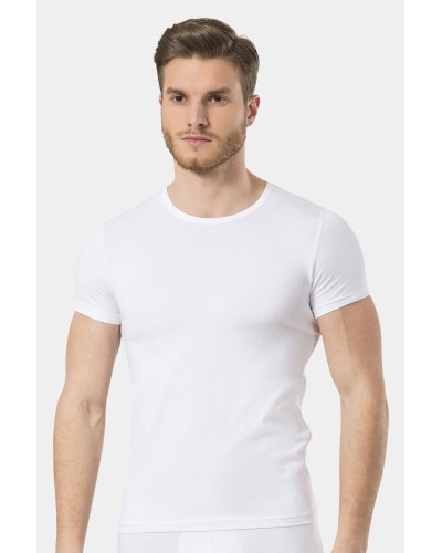 Türen Erkek Likrali T-Shirt 169/Beyaz