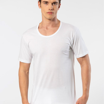 Türen Erkek Modal Bisiklet Yaka Fanila 181/Beyaz