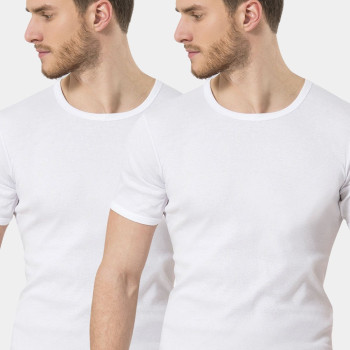 Türen Erkek Ribana O yaka Fanila 2'li Paket 102/Beyaz