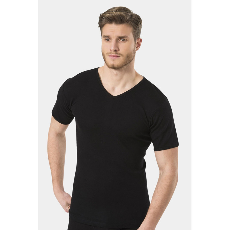 Türen Erkek Ribana V yaka Fanila 156/Siyah