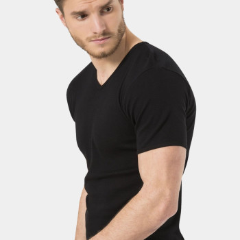 Türen Erkek Ribana V yaka Fanila 156/Siyah