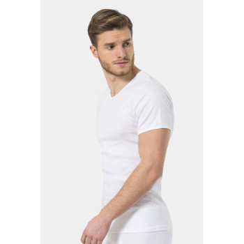 Türen Erkek Ribana V yaka Fanila 2'li Paket 156/Beyaz