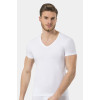Türen Erkek V Yaka Likrali T-shirt 172/Beyaz