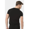 Türen Erkek V Yaka Likrali T-shirt 172/Siyah