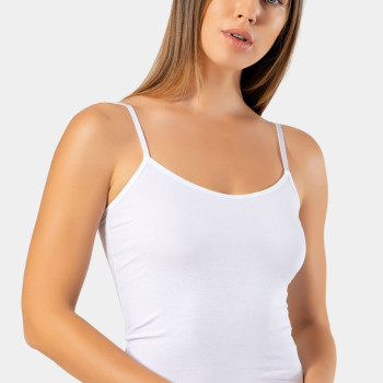 Türen Kadin Ayarlanabilir Ip Askili Pamuklu Atlet 970/Beyaz