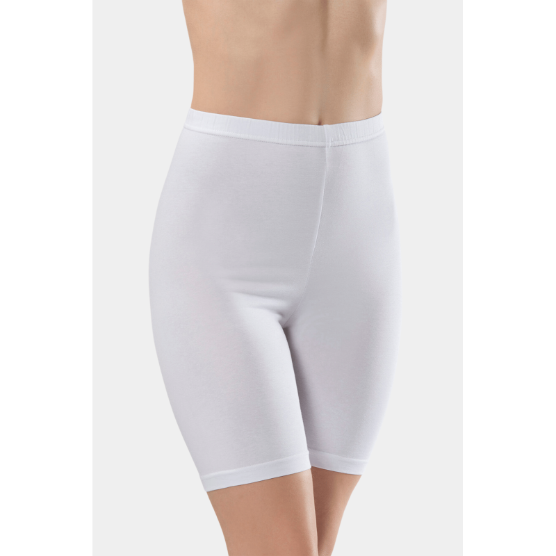 Türen Kadin Basic Pamuklu Likrali Kisa Tayt 239/Beyaz