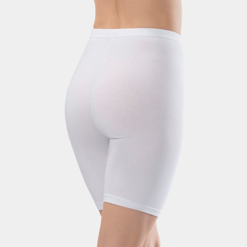 Türen Kadin Basic Pamuklu Likrali Kisa Tayt 239/Beyaz